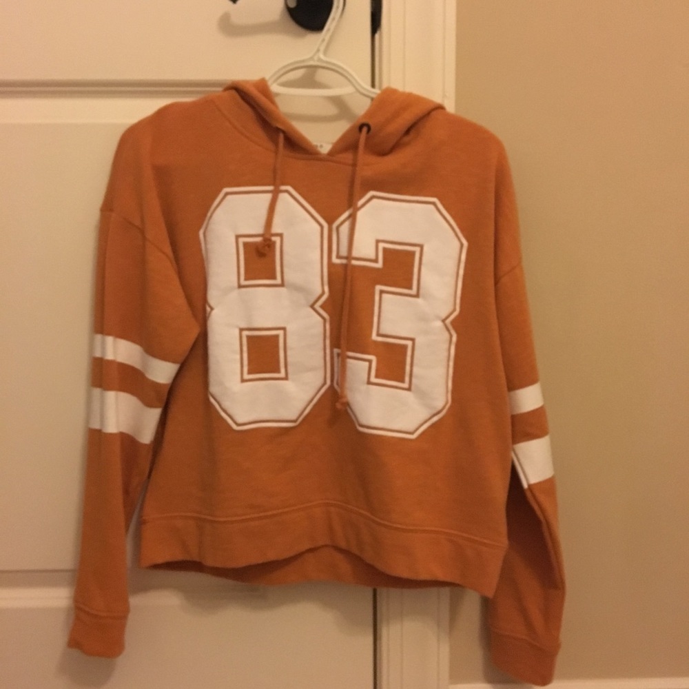 ‘83 Yellow Cropped Hoodie
